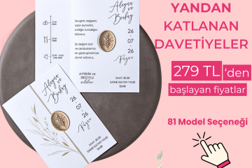 Yandan Katlanan Davetiyeler