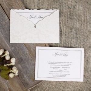 Zarfı Kabartmalı Özel Kesim Davetiye