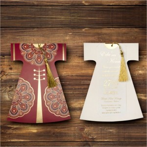 Bordo kaftan Canset Wedding Davetiye 862