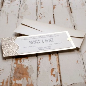İki katmanlı Canset Wedding Davetiye 851