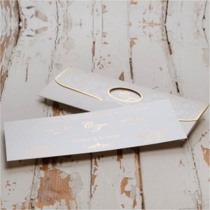 Dokulu zarflı Canset Wedding Davetiye 850