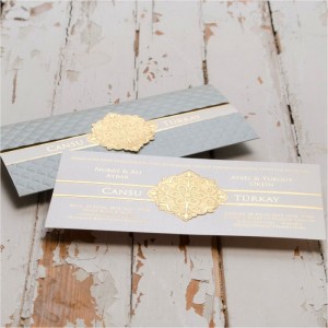 Açık mavi Canset Wedding Davetiye 847