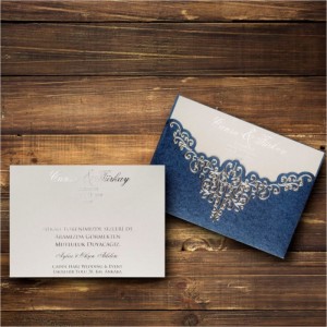 Özel kesim Canset Wedding Davetiye 846