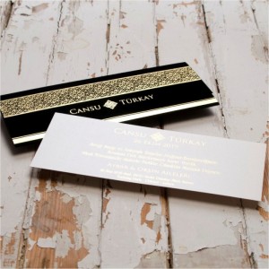 Siyah kadife Canset Wedding Davetiye 842