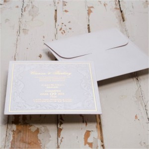 Altın yaldızlı Canset Wedding Davetiye 829