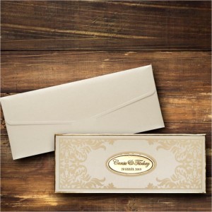 Oval kesimli Canset Wedding Davetiye 822