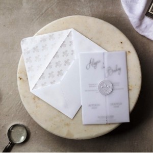 Aydınger Kağıttan Katlamalı Mühürlü Düğün Davetiyesi