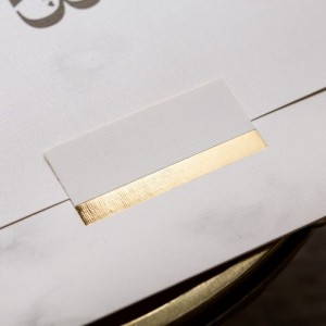 Mermer Desenli Katlamalı Zarflı Düğün Davetiyesi