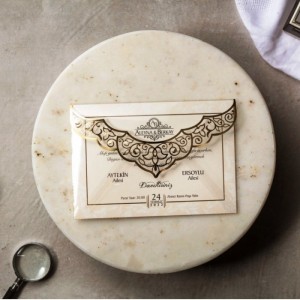 Yaldız Süslemeli Asetat Kapaklı Zarflı Düğün Davetiyesi