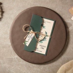 Soldan Katlamalı Yeşil Davetiye