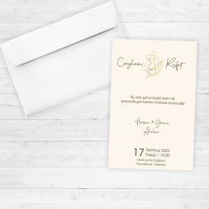 Krem Düğün Davetiyesi 20257