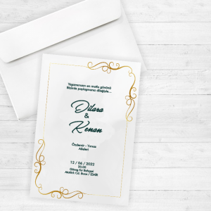 Krem Düğün Davetiyesi 20247