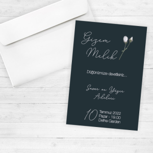 Siyah Düğün Davetiyesi 20240