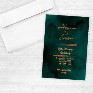 Yeşil Düğün Davetiyesi 20227