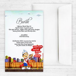 Karikatürlü Sünnet Davetiyesi