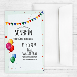 Balonlu Sünnet Davetiyesi