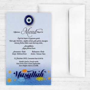 Maşallahlı Sünnet Davetiyesi