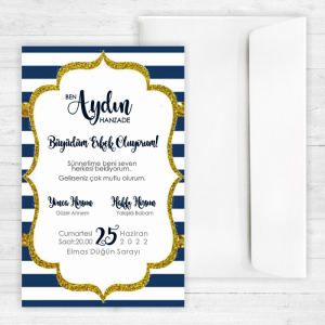 Yaldız Desen Sünnet Davetiyesi