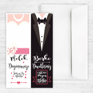 Gelin Damatlı Düğün Davetiyesi 20317