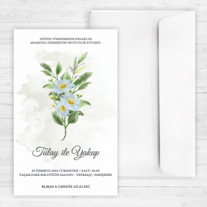 Papatyalı Düğün Davetiyesi 20285