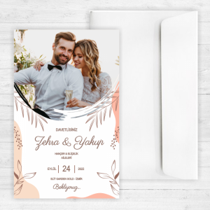 Fotoğraflı Düğün Davetiyesi 20278