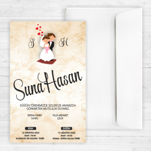 Karikatürlü Düğün Davetiyesi 20262