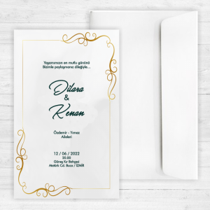 Krem Düğün Davetiyesi 20247
