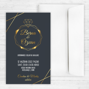 Pırlantalı Düğün Davetiyesi 20238