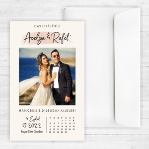 Fotoğraflı Düğün Davetiyesi 20224
