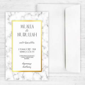 Çerçeveli Mermer Davetiye 20367