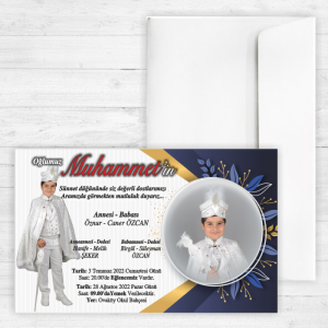 Fotoğraflı  Sünnet Davetiyesi