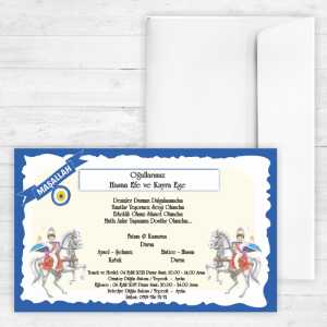 İki Atlı Sünnet Davetiyesi