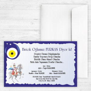 Atlı Maşallahlı Sünnet Davetiyesi