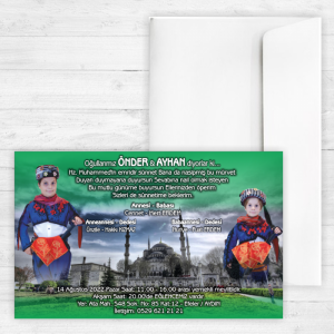 Efe Kostümlü Sünnet Davetiyesi