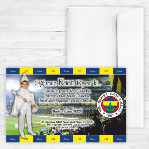 Fotoğraflı Fenerbahçeli Sünnet Davetiyesi