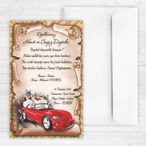 Arabalı Fermanlı Sünnet Davetiyesi