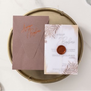 SAYDAM KATLAMALI MÜHÜRLÜ DAVETİYE