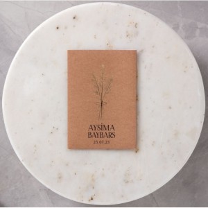 KRAFT ZARFA YALDIZ SÜSLEMELİ DAVETİYE