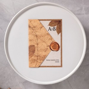 Soldan Katlamalı Çınar Yapraklı Davetiye