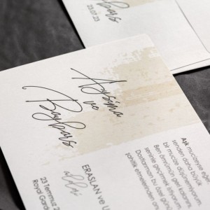 ZARFI İSİM BASKILI SADE DAVETİYE