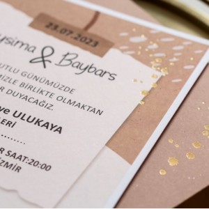 KARE TEN RENGİ MODERN DAVETİYE