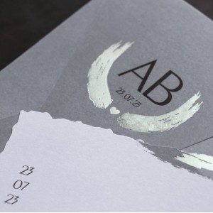 GRİ ZARFLI İÇİ ÖZEL KESİM DAVETİYE