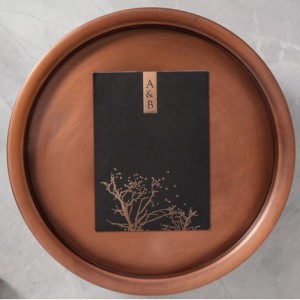 ZARFI İÇİ AĞAÇ FİGÜRLÜ DAVETİYE