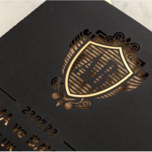 ZARFI SİYAH LAZER KESİMLİ DAVETİYE