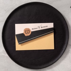 Katlamalı Geçmeli Sade Davetiye