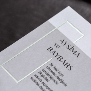 GRİ ZARFLI MODERN DAVETİYE