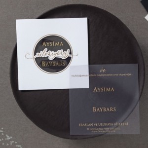 KARE ZARFI PENCERELİ ASETAT DAVETİYE