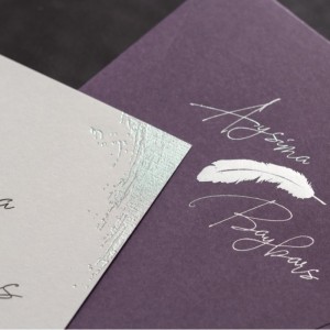 MOR ZARFLI YALDIZ SÜSLEMELİ DAVETİYE