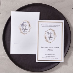 Pencereli Üstten Kapaklı Zarflı Davetiye