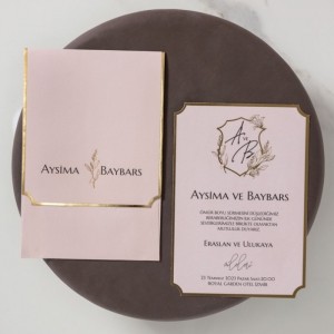 KENARLARI ÖZEL KESİM YALDIZLI DAVETİYE